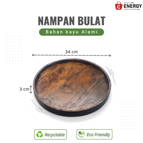 Nampan Bulat Kayu Cm Energy Bali