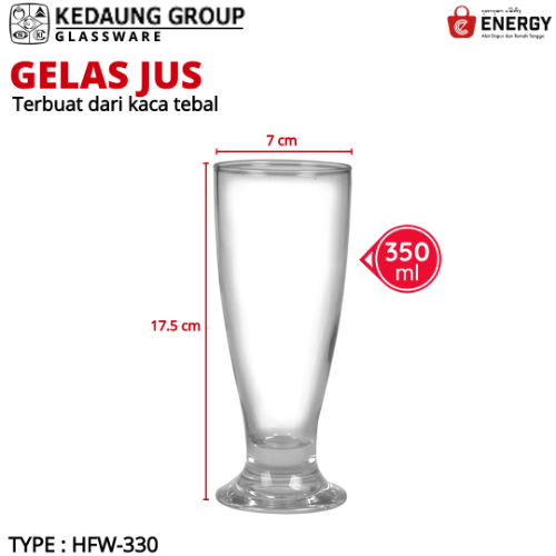 Kedaung Group Gelas Kaca 350 Ml Energy Bali