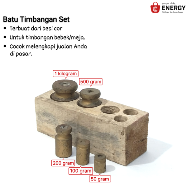 BATU TIMBANGAN SET / ANAK TIMBANGAN - Energy Bali