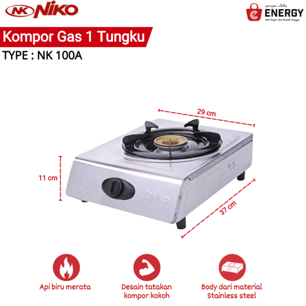 Niko Kompor Gas 1 Tungku Nk 100a Energy Bali