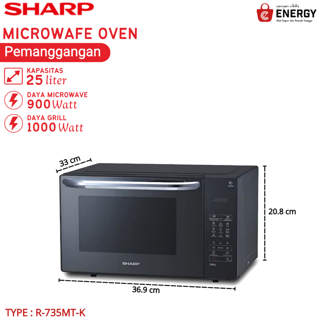 SHARP MICROWAVE OVEN R735MTK Energy Bali
