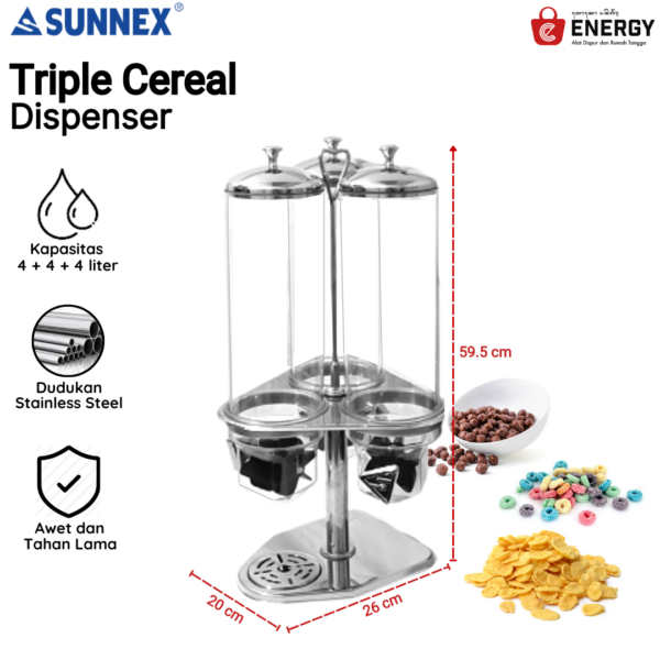 Sunnex Triple Cereal Dispenser L Energy Bali