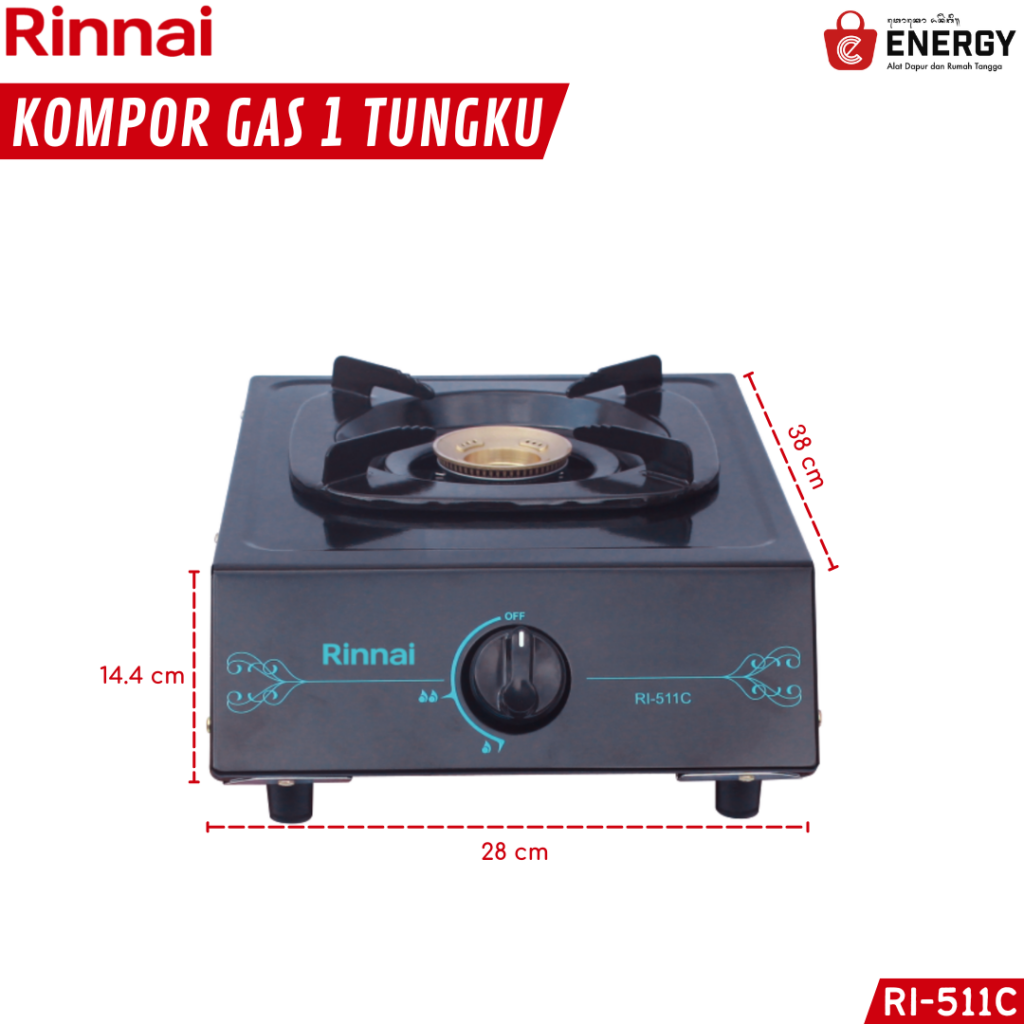 RINNAI KOMPOR GAS 1 TUNGKU - Energy Bali