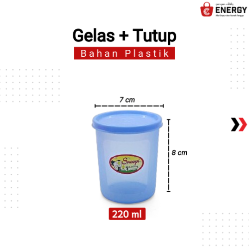 Tantos Gelas Tutup 220 Ml Energy Bali 5356